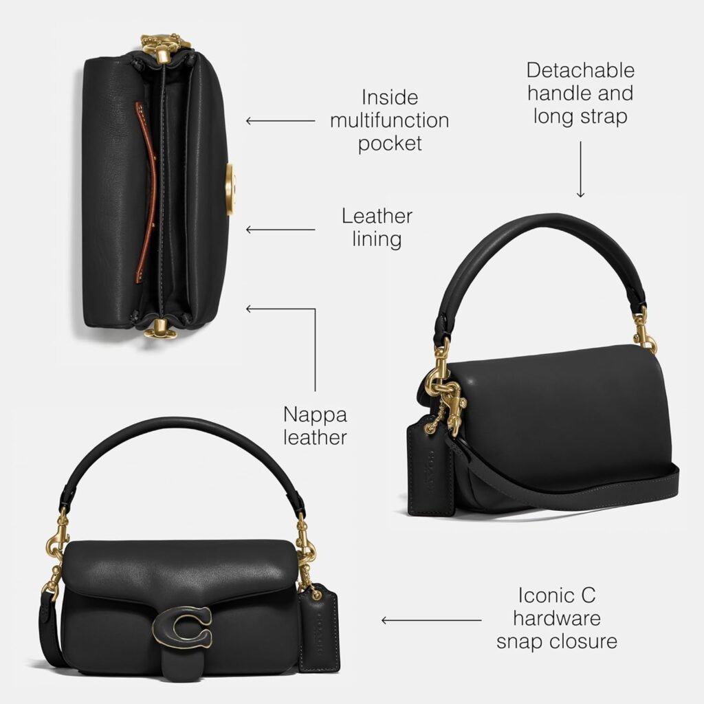 Coach Womens Leather Covered C Closure Pillow Tabby Shoulder Bag 18