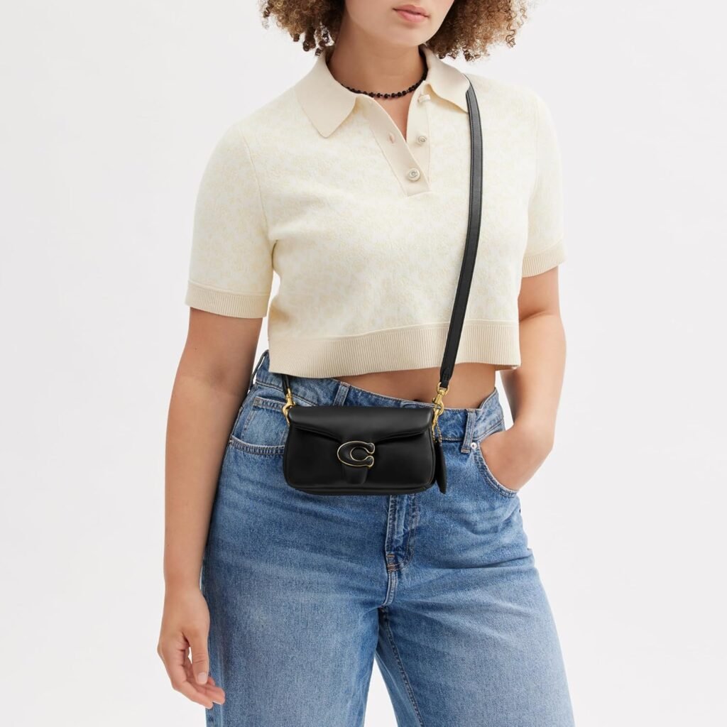 Coach Womens Leather Covered C Closure Pillow Tabby Shoulder Bag 18