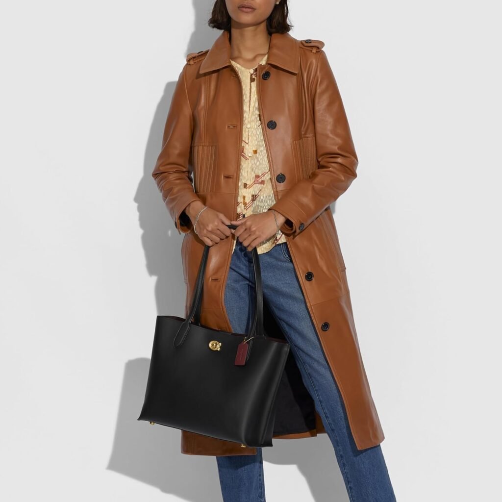 Coach Womens Polished Pebble Leather Willow Tote