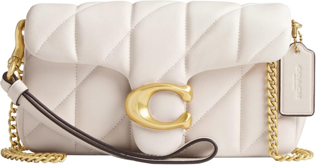 Coach Womens Quilted Pillow Leather Tabby Wristlet with Chain