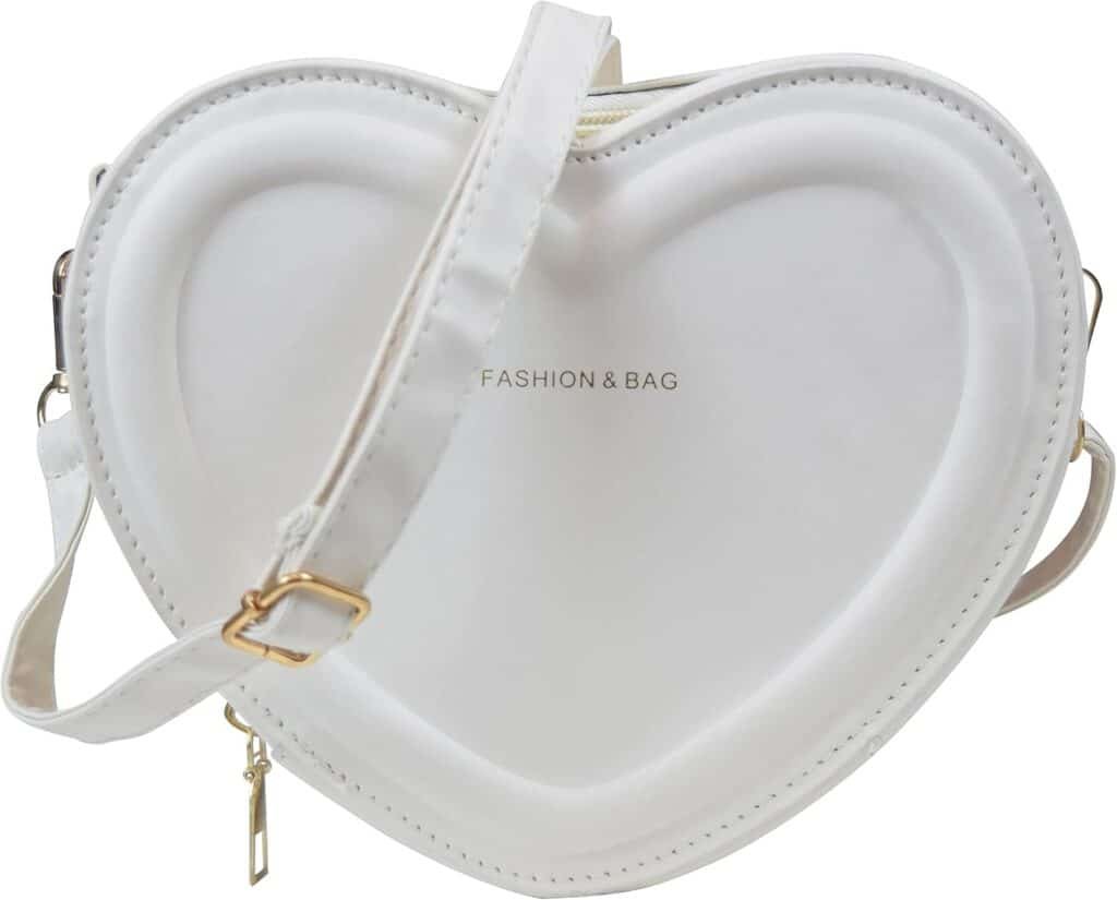Cute Heart Bag Heart Crossbody Shoulder Bag, PU Leather Shoulder Purses for Women