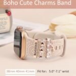 Decorative Rings Loops Compatible With Apple Watch Band Charms 42mm 41mm 40mm 38mm 44mm 45mm 46mm 49mm Women Boho Engrav 3 150x150