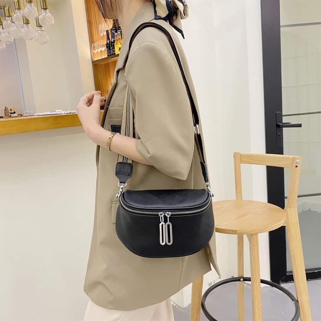 Fanny Pack Crossbody Bags For Women Genuine Leather Fashion Belt Bag Waist Purse (White01) Fanny Pack Crossbody Bags For Women Genuine Leather Fashion Belt Bag Waist Purse (White01)