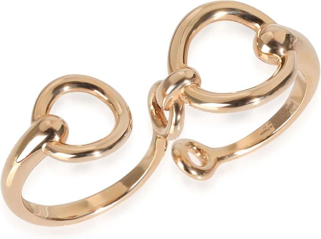 Hermès, Pre-Loved, Filet dOr, 5.25, 18K Rose Gold : Clothing, Shoes Jewelry