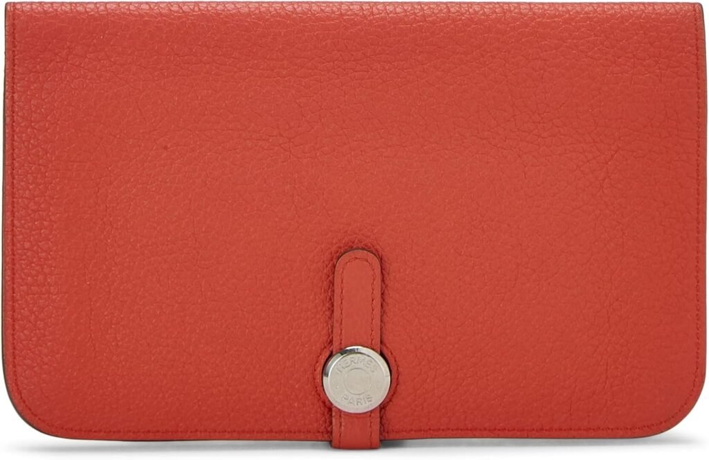 Hermès, Pre-Loved Rouge Indien Togo Dogon Wallet GM, Red : Luxury Stores