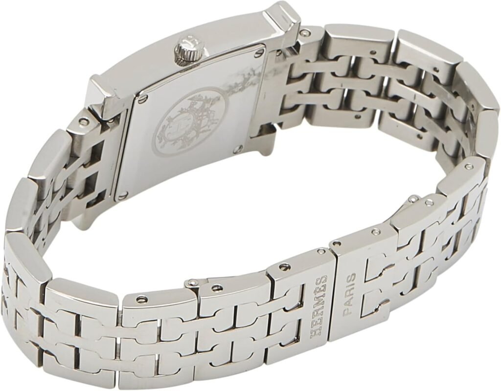 Hermès, Pre-Loved Silver Stainless Steel H Hour PM, Silver : Luxury Stores