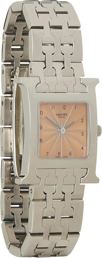 Hermès, Pre-Loved Silver Stainless Steel H Hour PM, Silver : Luxury Stores
