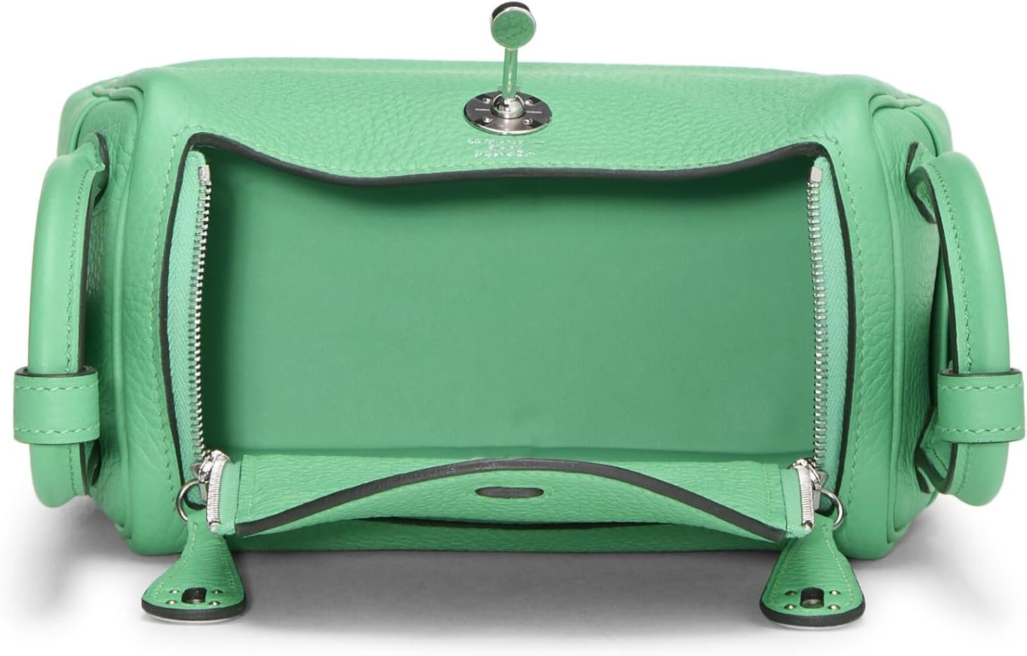Hermes Pre Loved Vert Comics Clemence Lindy Mini Green Luxury Stores 2