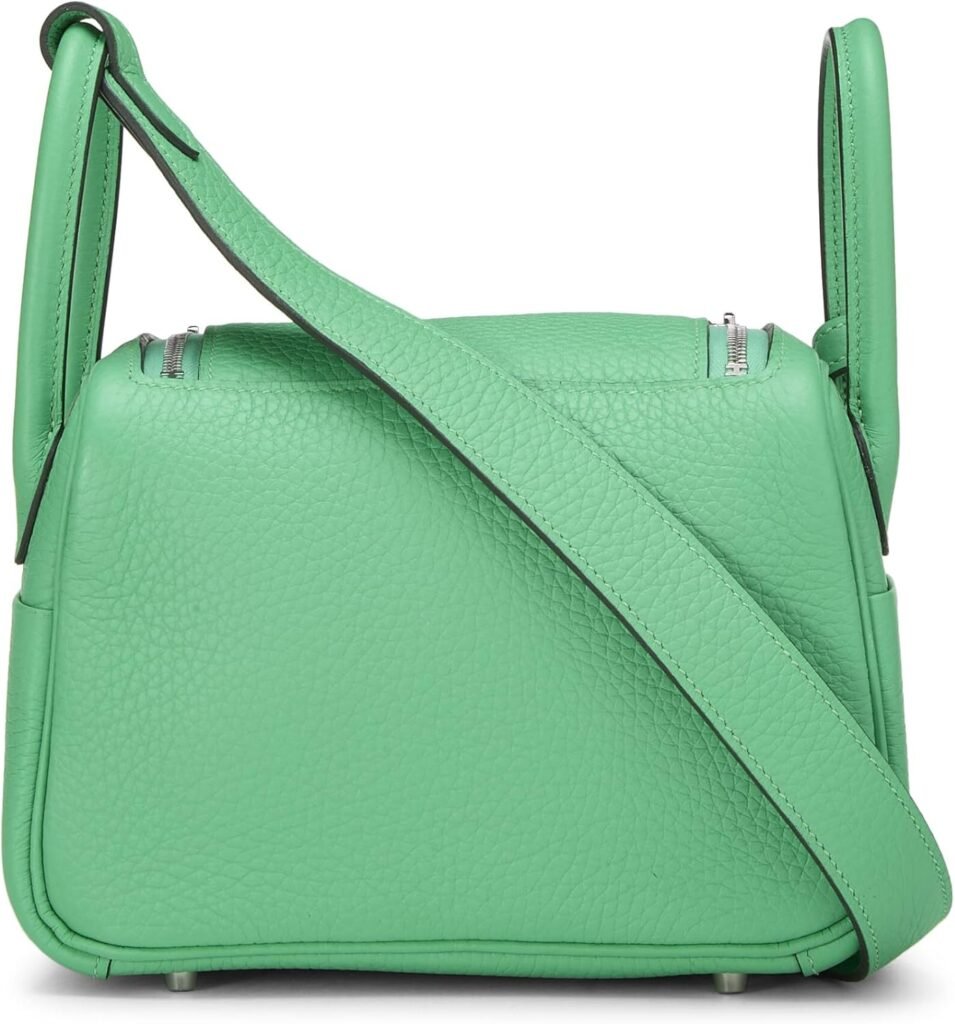 Hermès, Pre-Loved Vert Comics Clemence Lindy Mini, Green : Luxury Stores