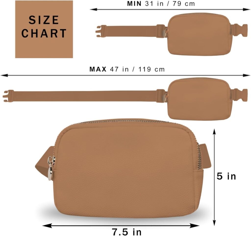 Leather Belt Bag for Women Large Crossbody Fanny Pack Stylish Everywhere Waist Bag with Adjustable Strap Brown Leather Belt Bag for Women Large Crossbody Fanny Pack Stylish Everywhere Waist Bag with Adjustable Strap Brown