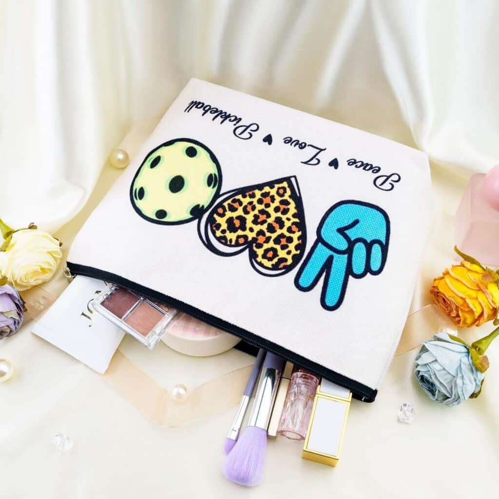 Soccer Mom Essentials Soccer Gifts for Women Soccer Party Favors Cosmetic Bag Soccer Coach Gifts Football Soccer Lovers Soccer Theme Makeup Bag Soccer Bag Peace Love Soccer Bag Soccer Accessories
