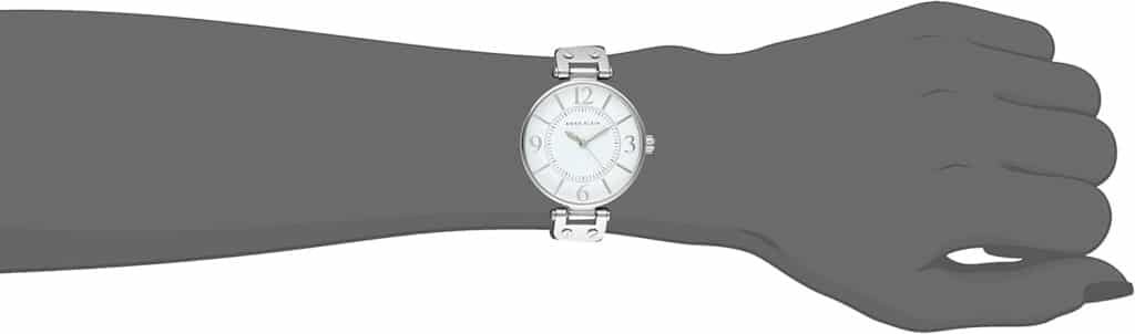 Anne Klein Womens Leather Strap Watch