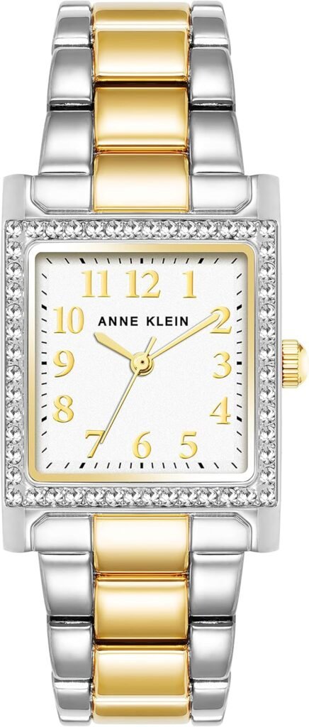 Anne Klein Womens Premium Crystal Accented Bracelet Watch