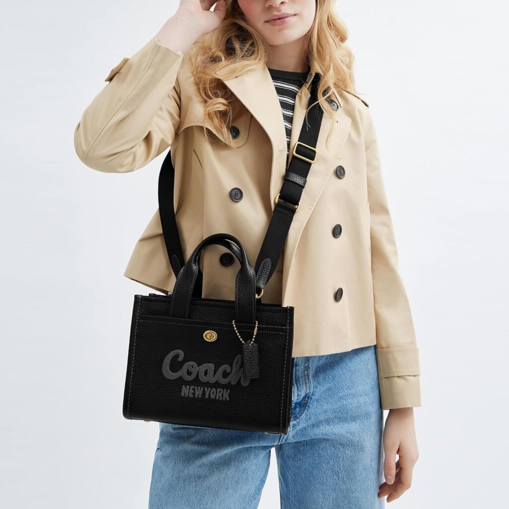 Coach Bubble Leather Cargo Tote 26, B4/Black