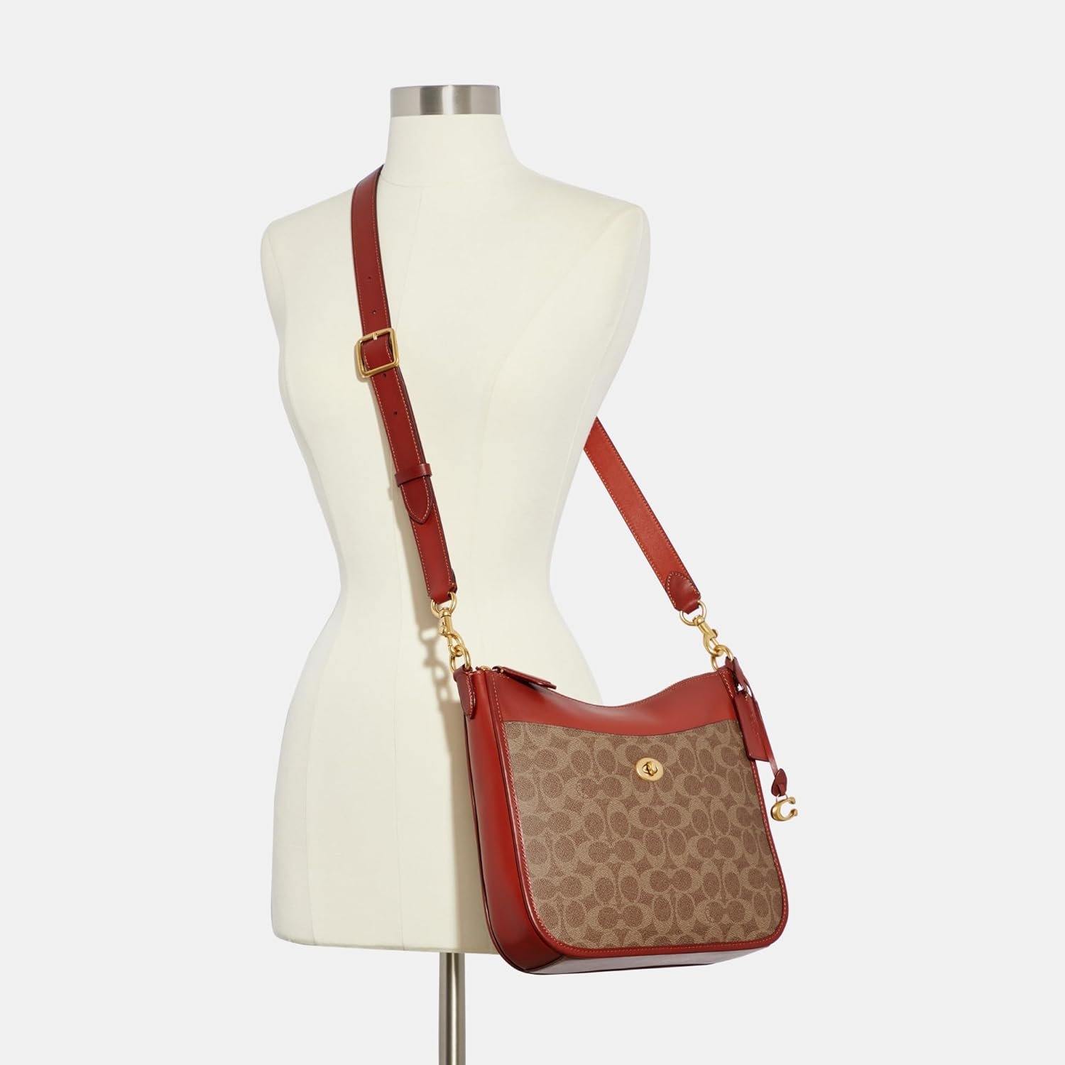 Coach Coated Canvas Signature Chaise Crossbody Tanrust 1