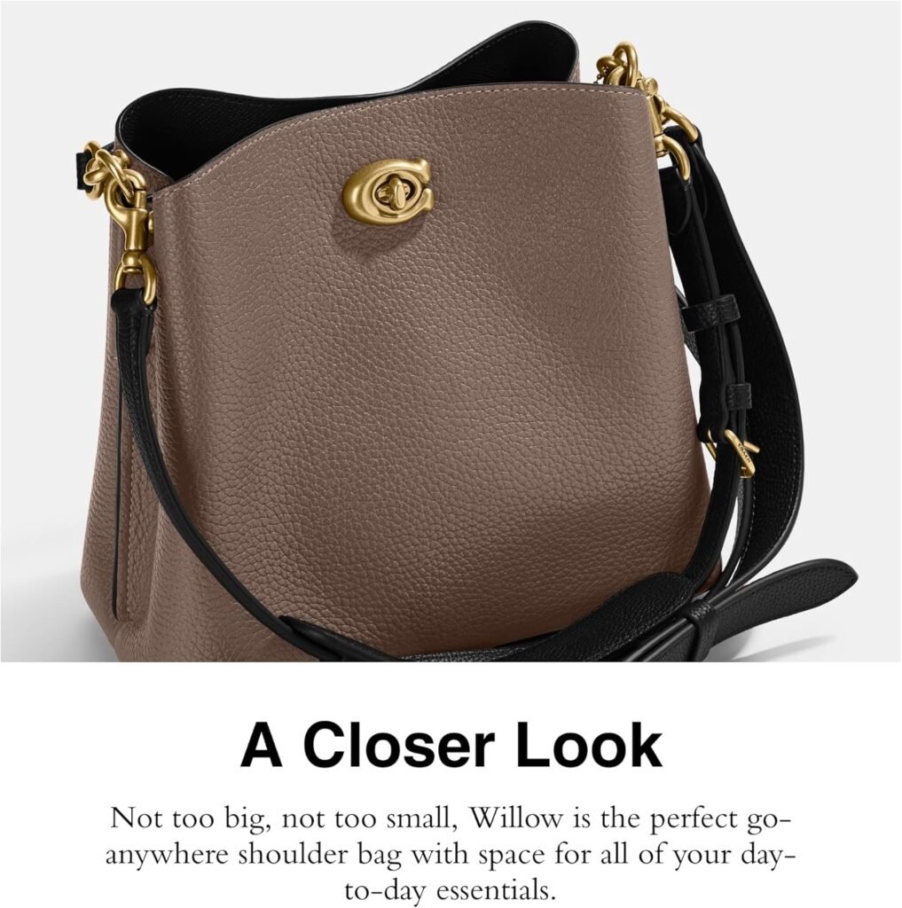 Coach Color-Block Leather Willow Bucket Coach Color-Block Leather Willow Bucket