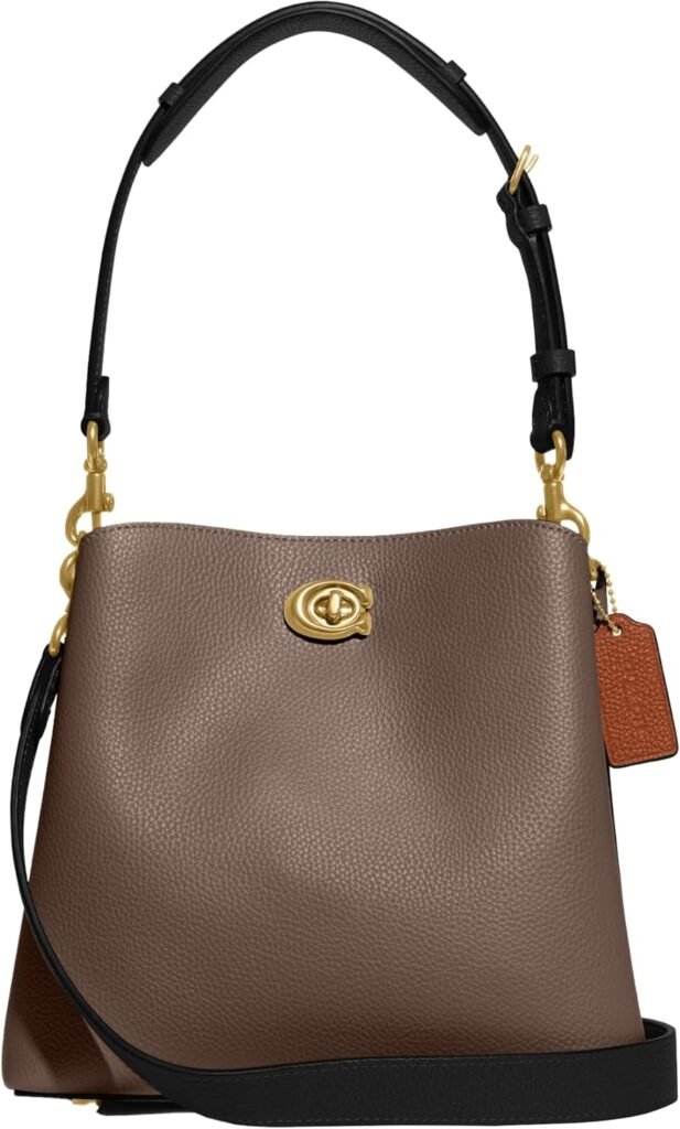 Coach Color-Block Leather Willow Bucket Coach Color-Block Leather Willow Bucket