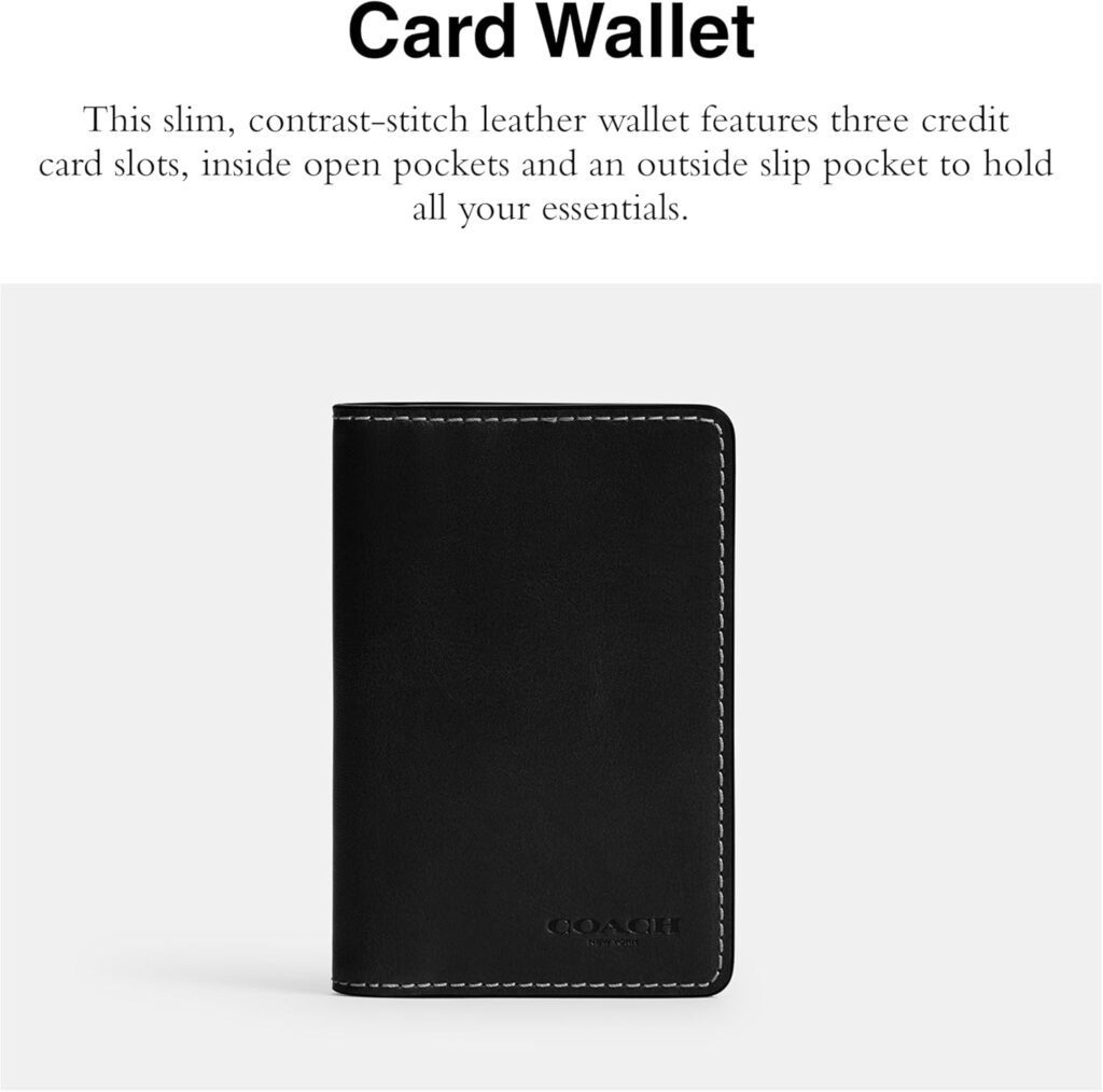 Coach Mens Card Wallet Billfold