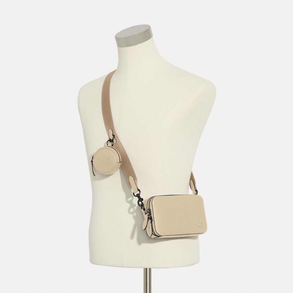 Coach Mens Charter Slim Crossbody Bag in Pebble Leather with Sculpted C Hardware Branding