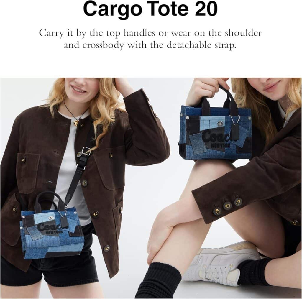 Coach Patchwork Cargo Tote 20, LH/Denim Multi