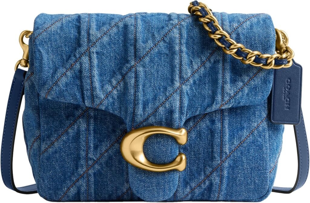 Coach Quilted Denim Times Square Tabby Shoulder Bag B4deep Blue 1024x672