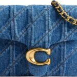 Coach Quilted Denim Times Square Tabby Shoulder Bag B4deep Blue 150x150