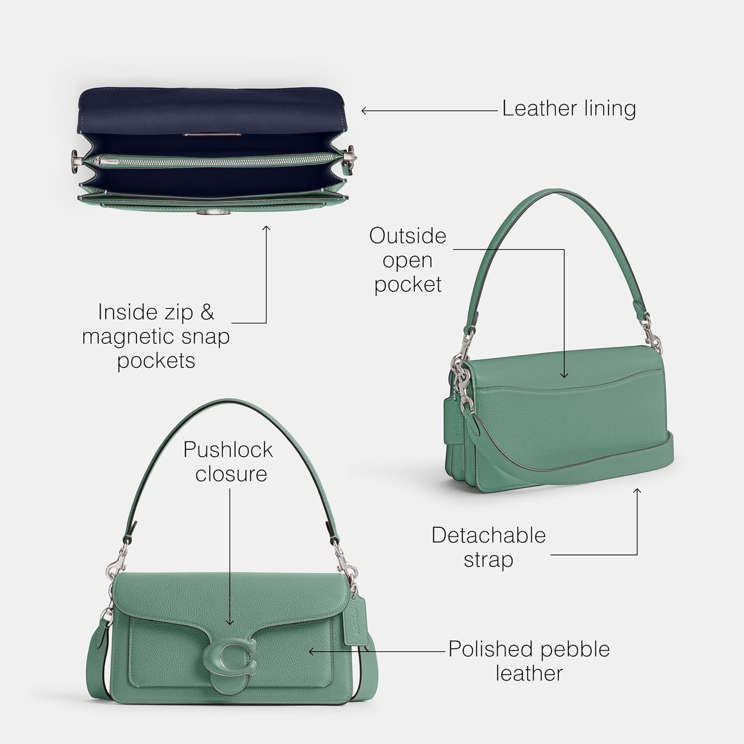Coach Tabby Shoulder Bag 26 Aquamarine 3