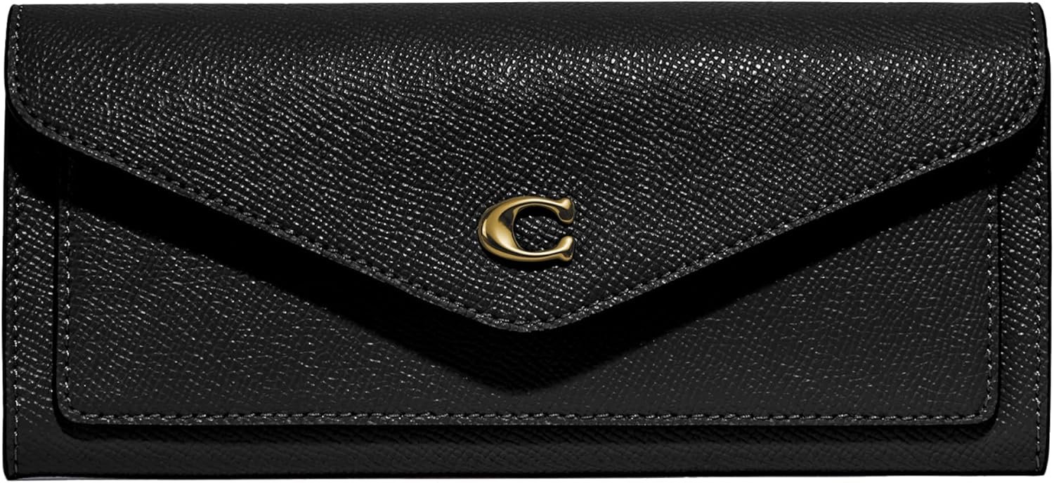 Coach Womens Crossgrain Leather Wyn Soft Wallet Liblack One Size