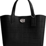 Coach Womens Embossed Croc Willow Tote 24 150x150