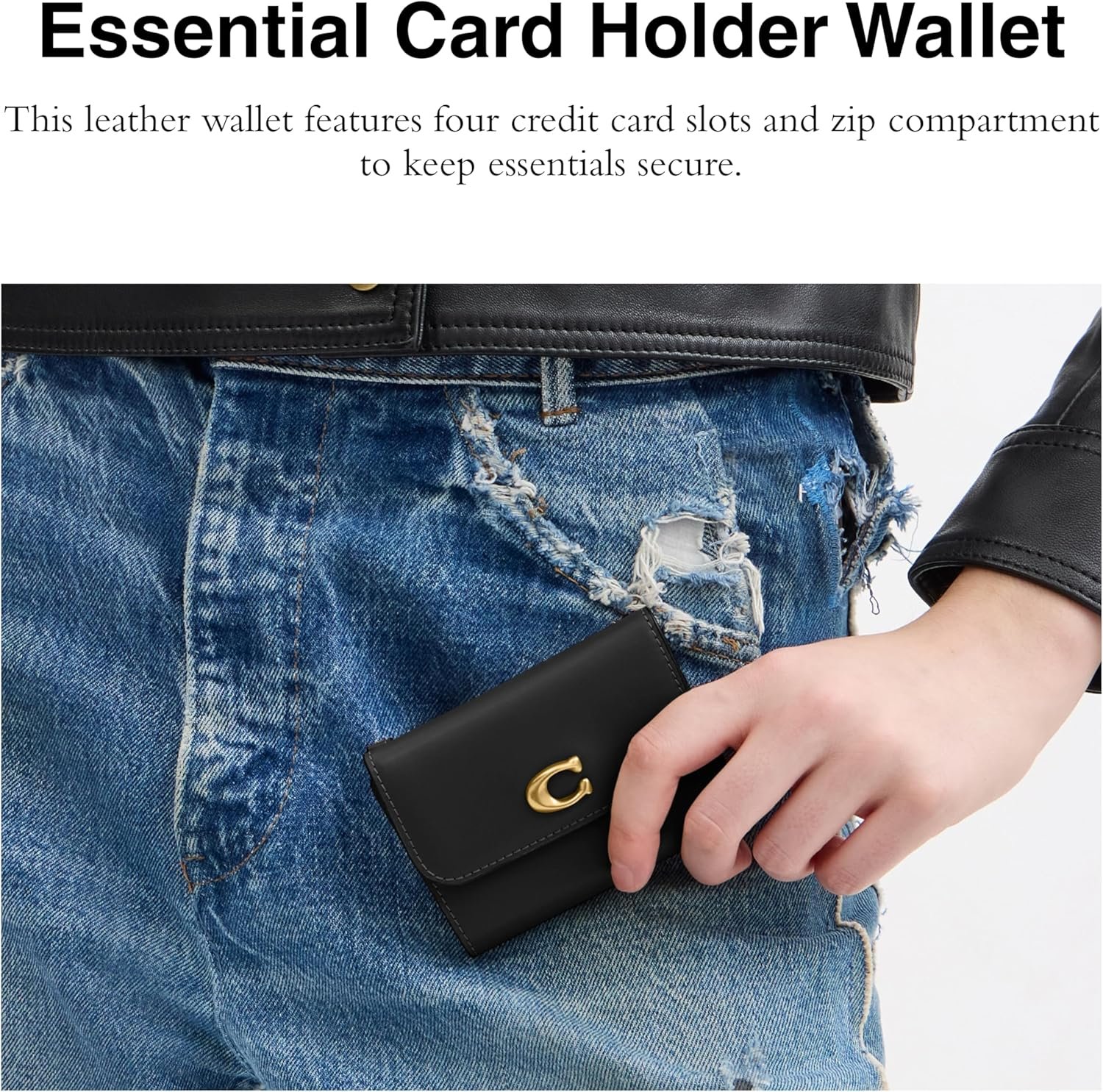 Coach Womens Essential Card Holder Accessory Travel Wallet 1