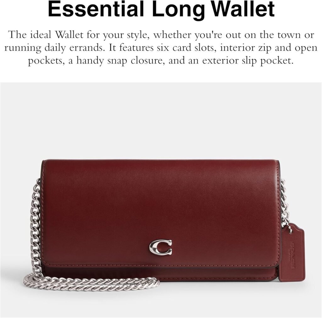 COACH Womens Evie Long Chain Accessory-Travel Wallet