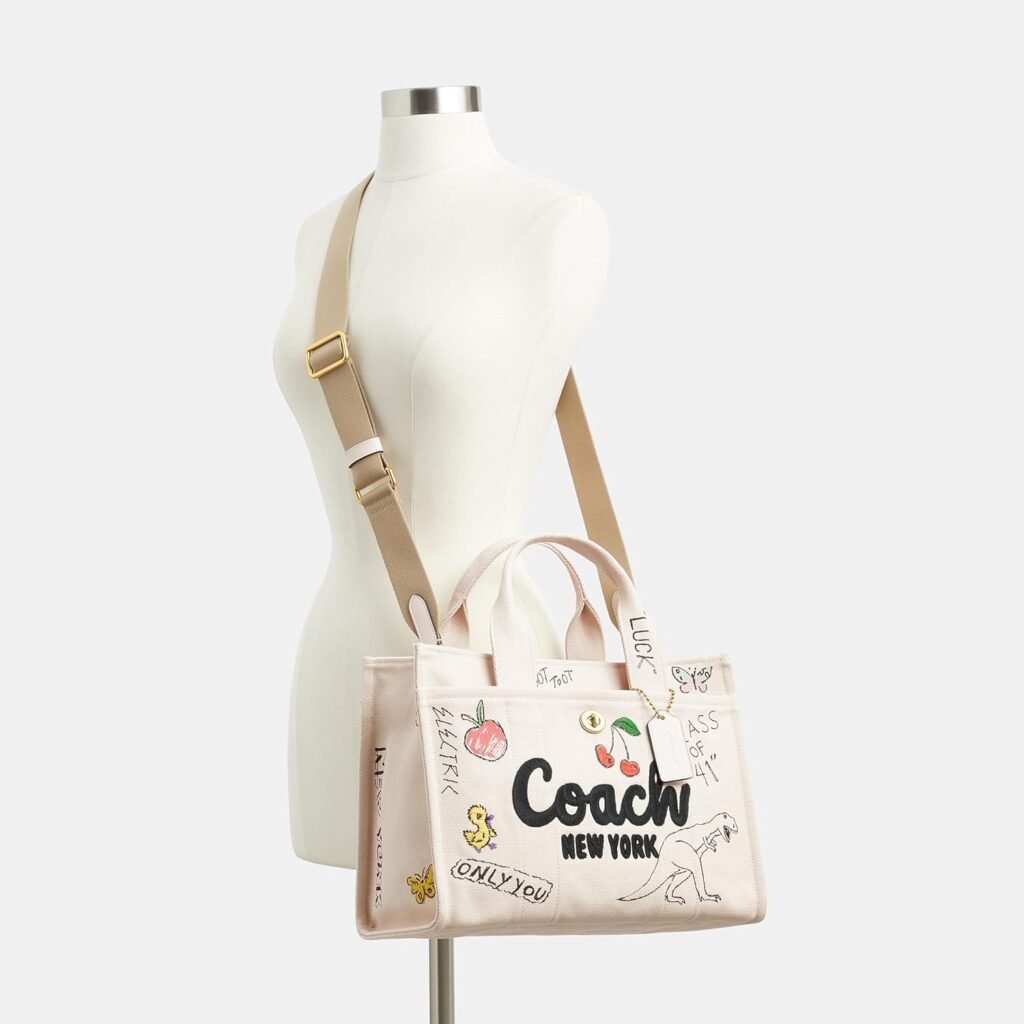 Coach Womens Sketch Print Cargo Tote Coach Womens Sketch Print Cargo Tote