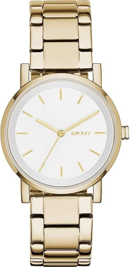 DKNY Womens Soho 34mm Stainless Steel Quartz Dress Watch