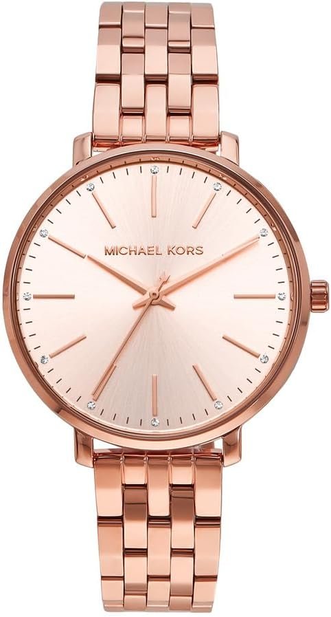 Michael Kors Pyper Three Hand Rose Gold Tone Stainless Steel Womens Watch Model Mk3897