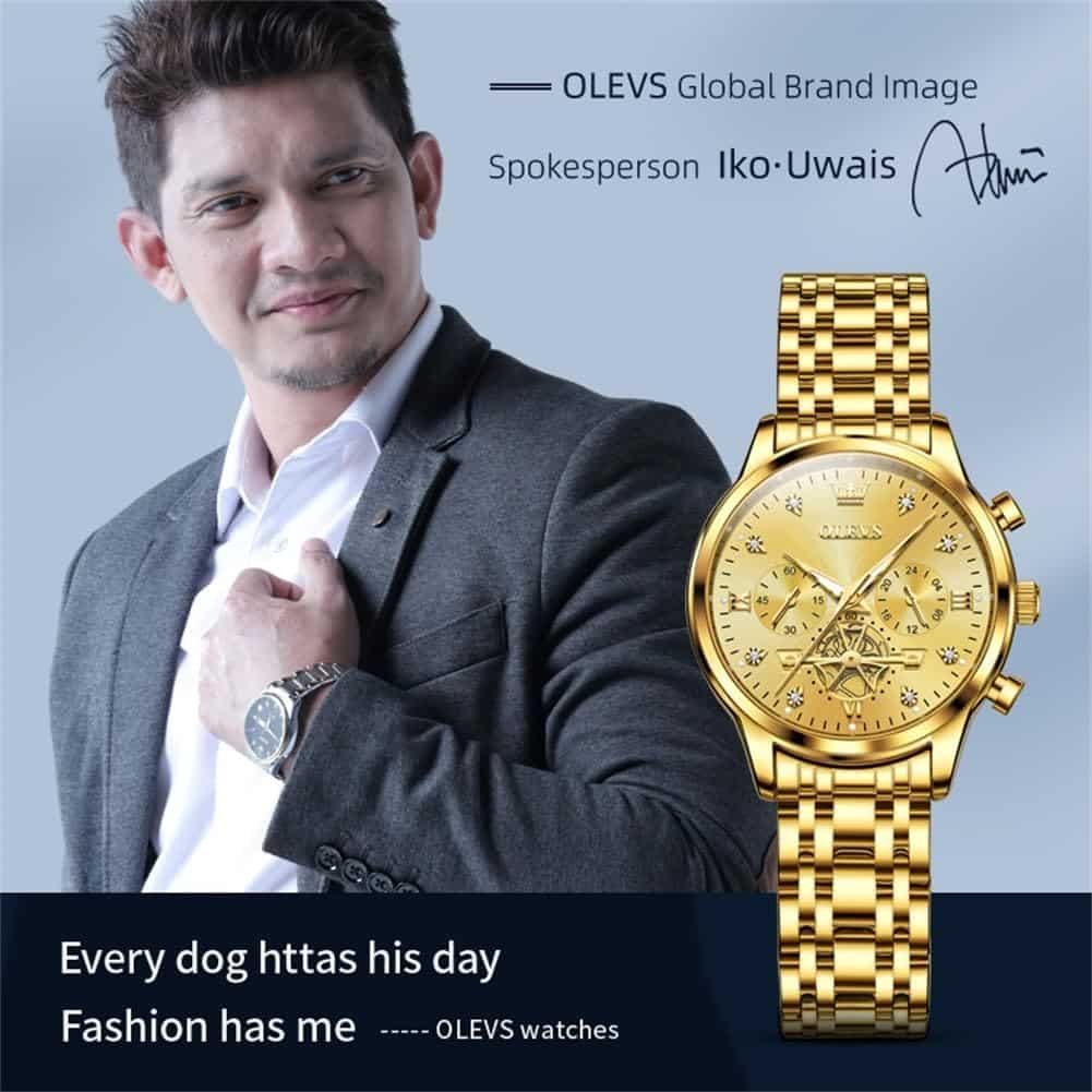 OLEVS Women Watches Luxury Diamond Wrist Watches for Women Gold and Silver Stainless Steel Waterproof with Date Quartz Ladies Watch