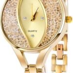 Senrud Fashion Ladies Bracelet Wrist Watch Analog Quartz Watch For Womens Gold 150x150