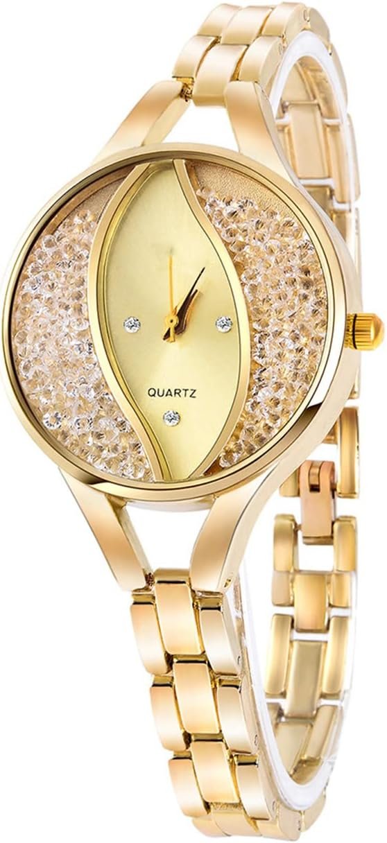 Senrud Fashion Ladies Bracelet Wrist Watch Analog Quartz Watch For Womens Gold