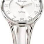 Stc Silver Round Face Metal Double Band Fashion Womens Bangle Cuff Watch 1 150x150