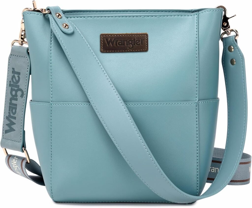 Wrangler Bucket Handbags for Women Hobo Crossbody Purse with Organizer Insert