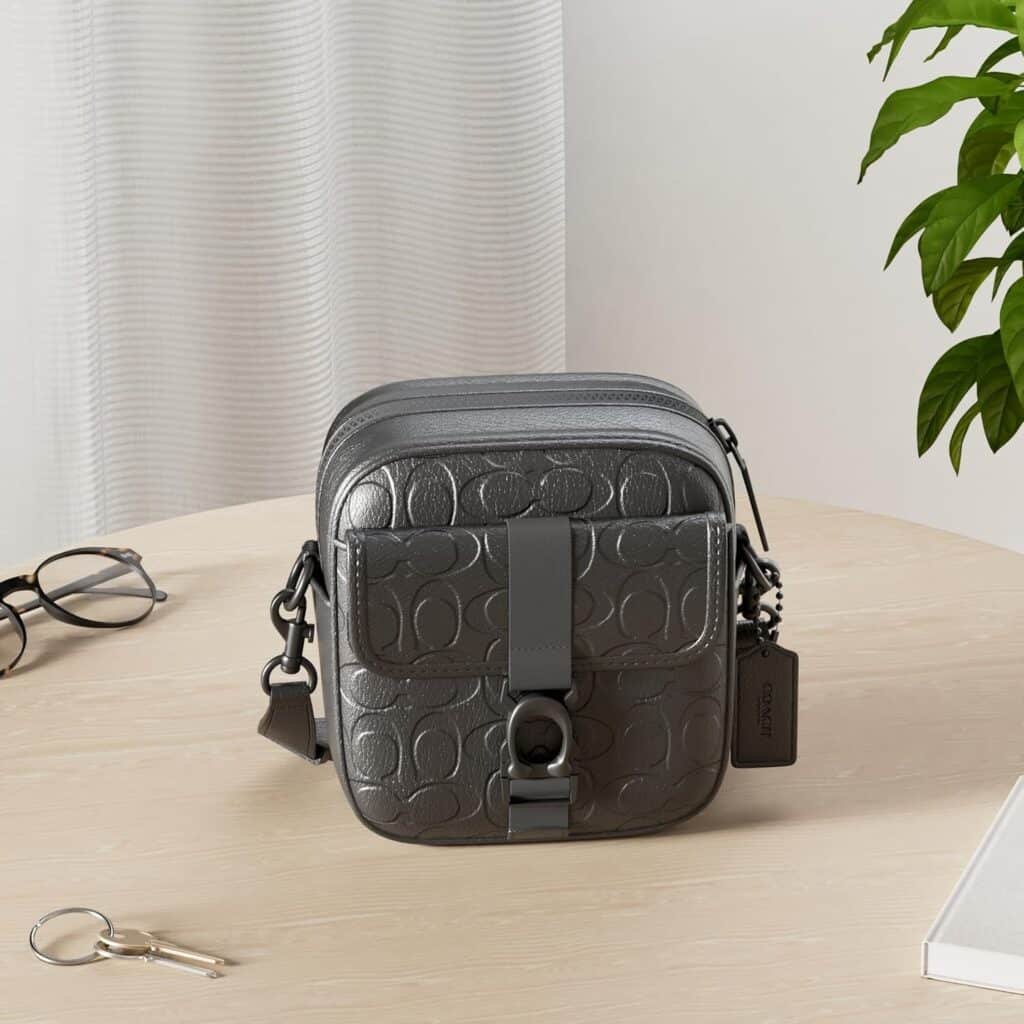 Coach Beck Crossbody in Blackout Signature Leather