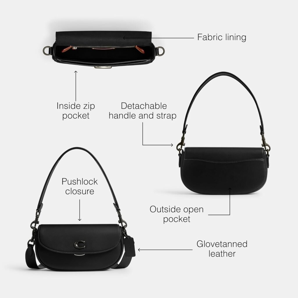 Coach Emmy Saddle Bag 23, Black