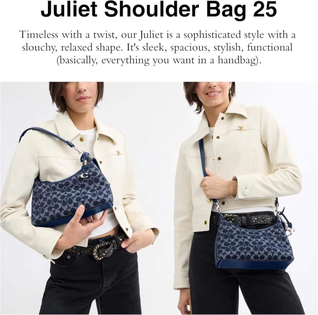 Coach Juliet Shoulder Bag 25 in Signature Denim, LH/Deep Blue Multi