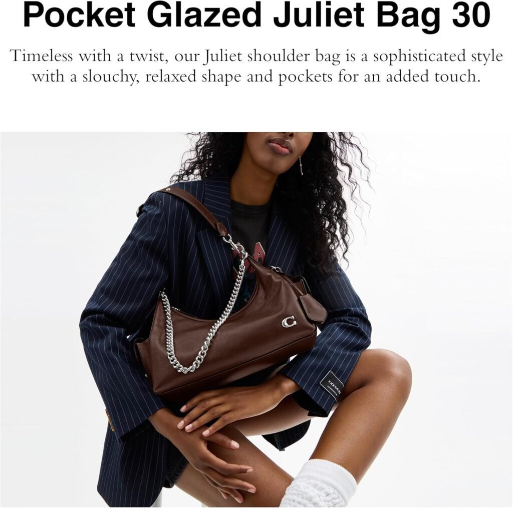 Coach Pocket Glazed Juliet Bag 30, LH/Maple