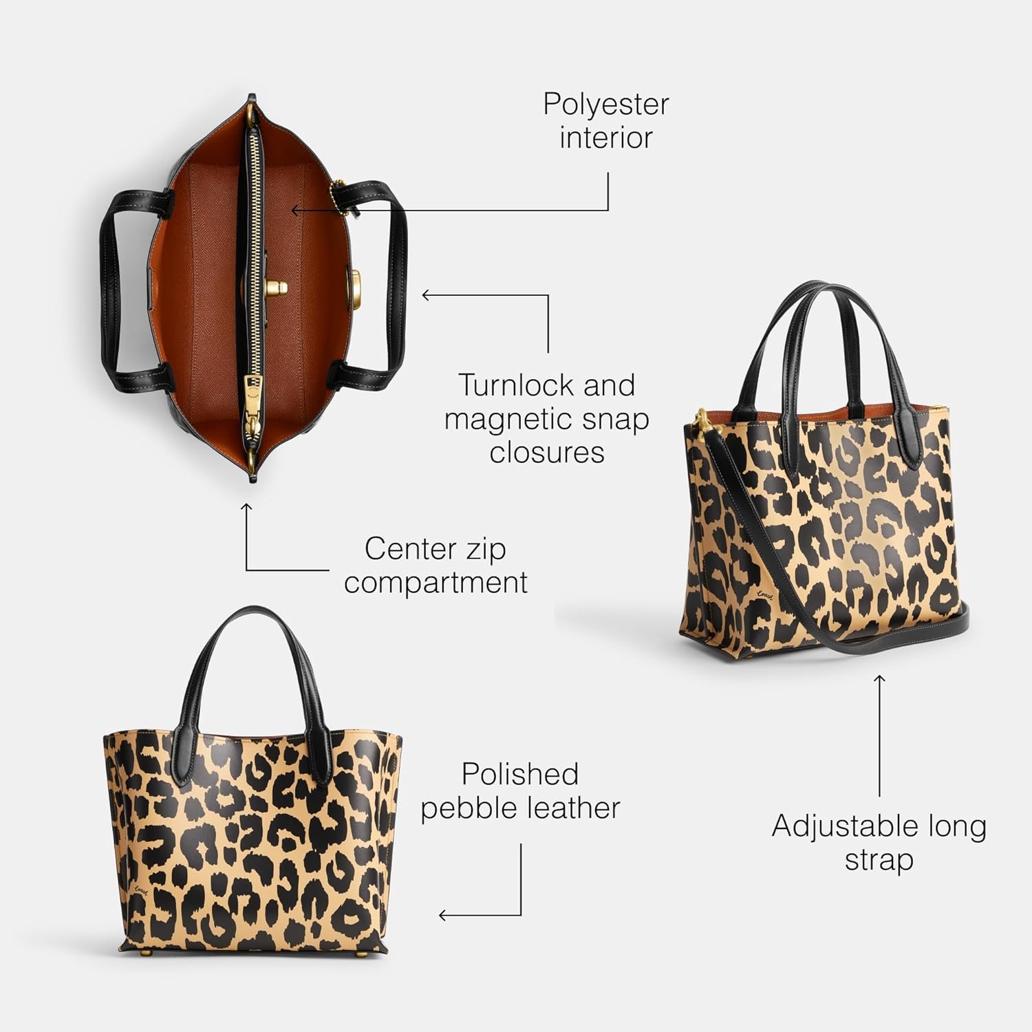 Coach Print Willow Tote 24 Leopard 2