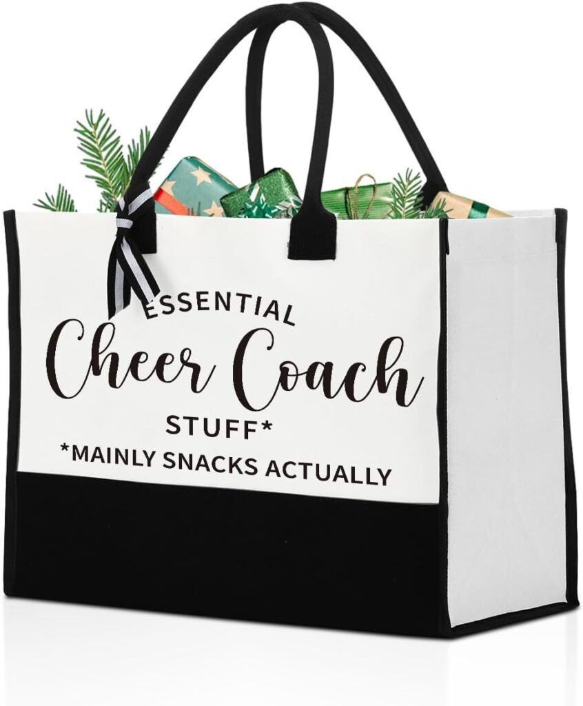Coach Tote Bags for Women Cheerleading Cheerleader Gifts for Women Cheer Coach Tote Bag for Physical Education Team Gym Ballet Dance Teacher