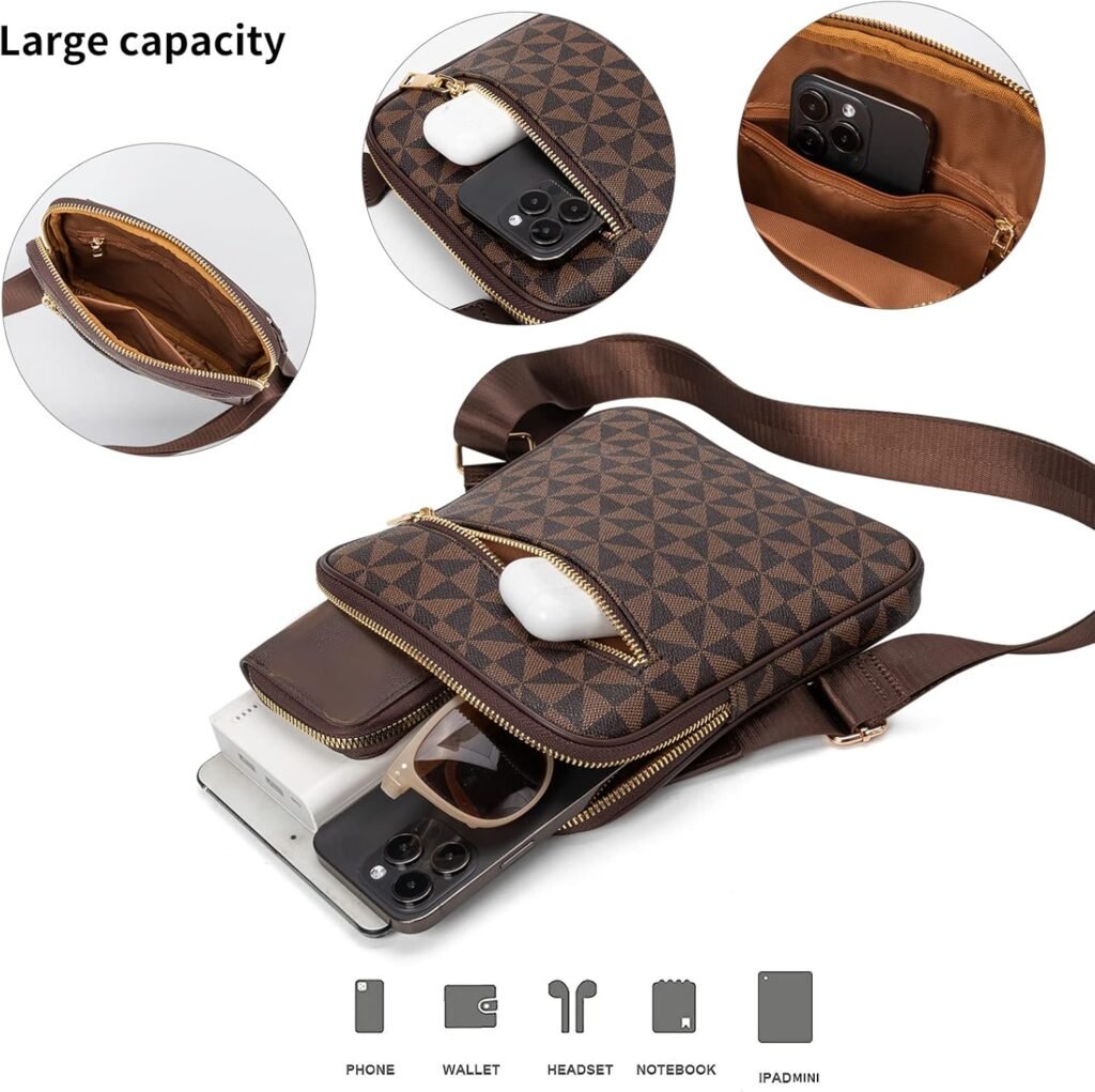 Crossbody Bag for Mens, Mens commuter shoulder bag, Travel bag Work Business Small mens satchel