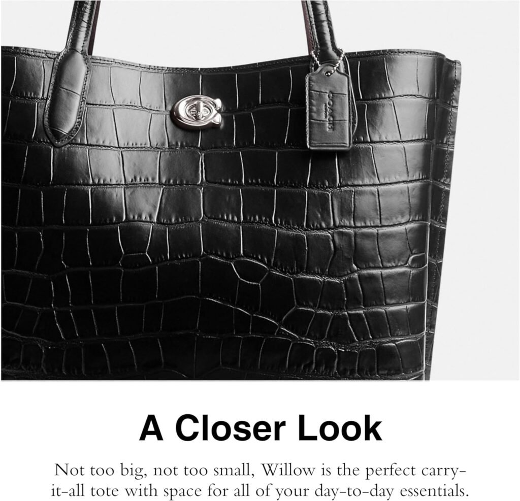 Coach Embossed Croc Willow Tote