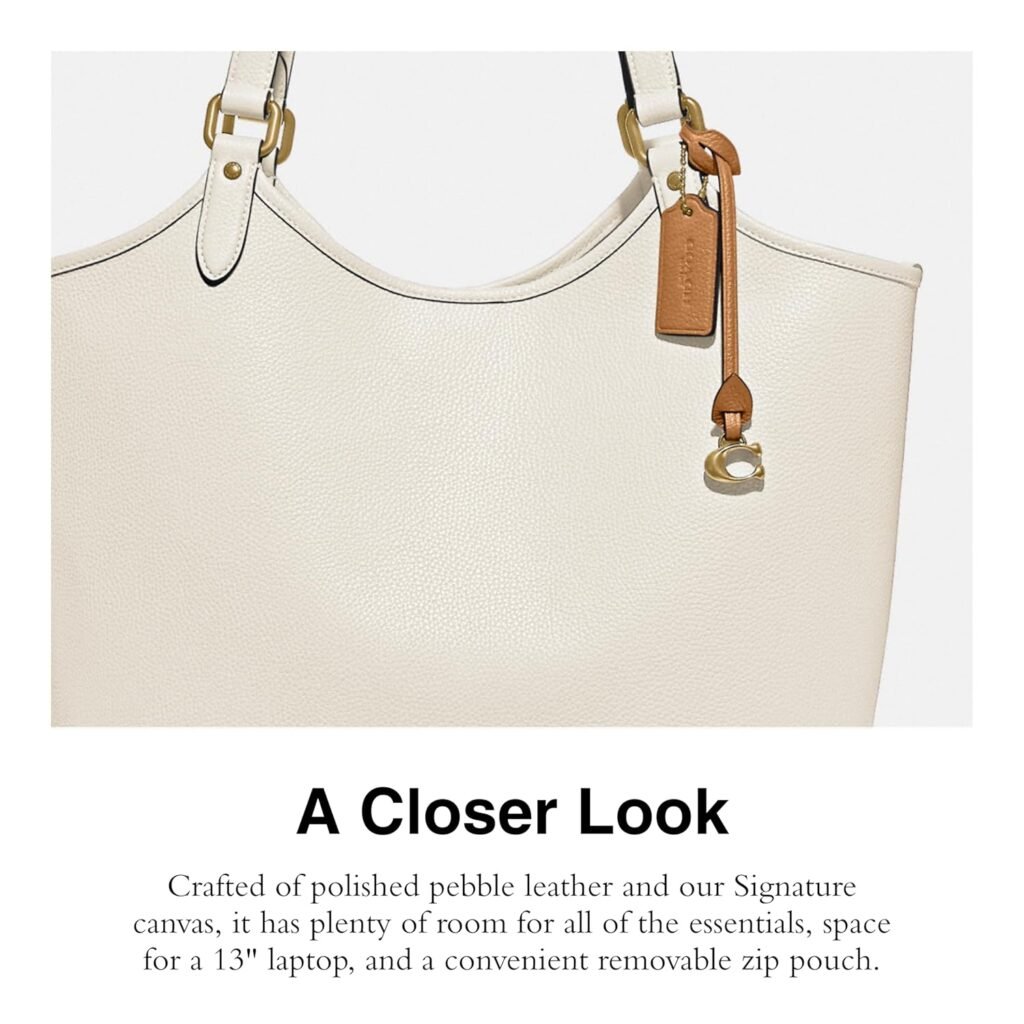 Coach Womens Polished Pebble Leather Day Tote Coach Womens Polished Pebble Leather Day Tote