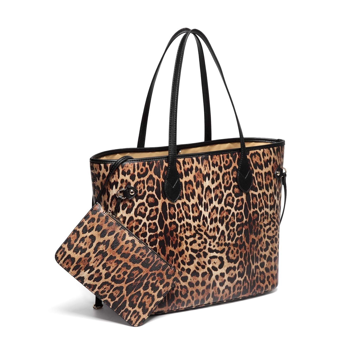 Daisy Rose Tote Shoulder Travel Bag Matching Clutch Pu Vegan Leather