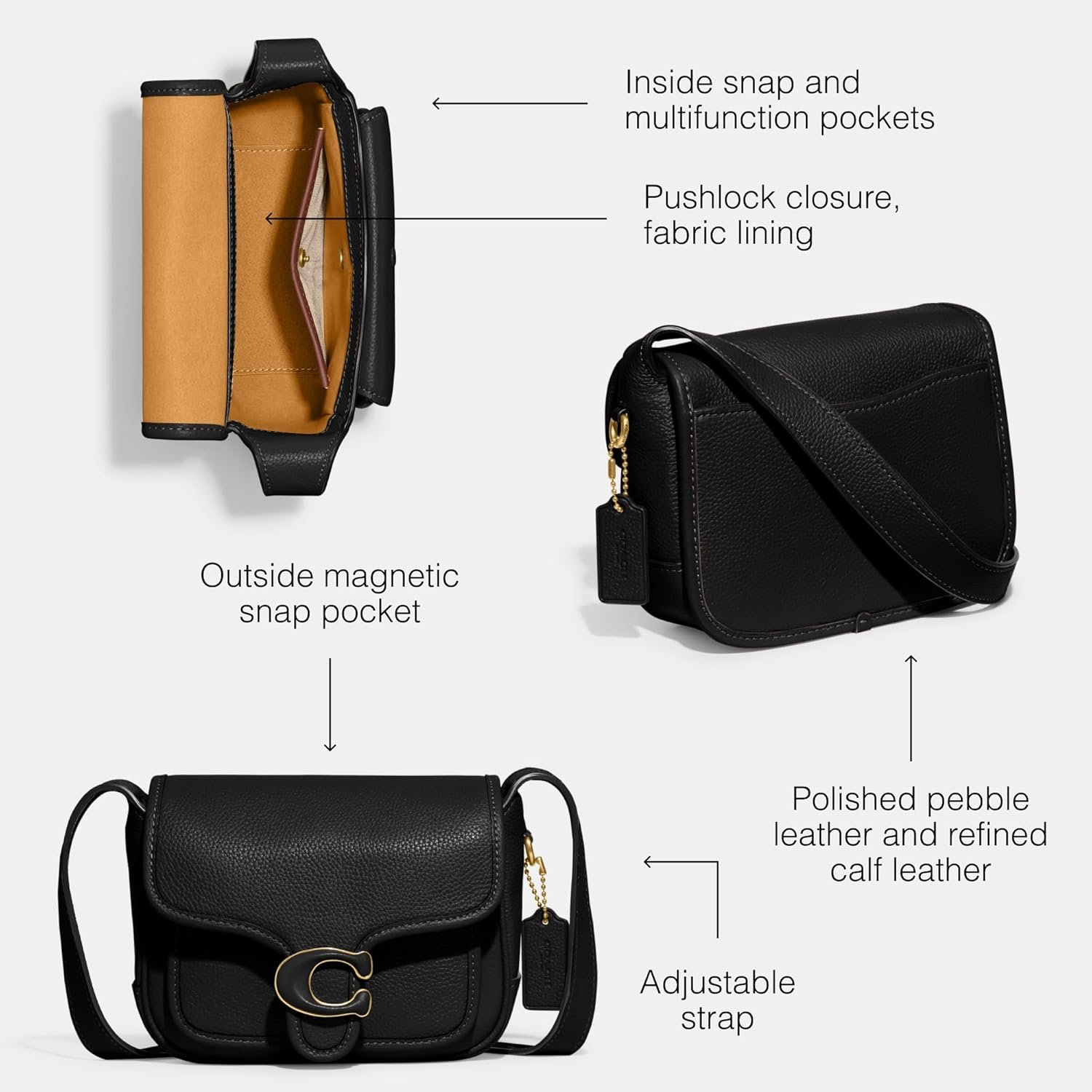 Coach Polished Pebble Tabby Messenger 19 2